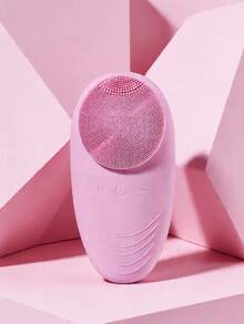 Portable Electric Silicone Facial Cleanser With Waterproof Vibration Massage Function, 5 Modes, Deep Skin Exfoliating Facial Brush. - Hồng - Xem 2