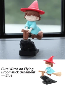 Floating Magic Broom Dashboard Decor - Atmospheric Car Accessory | Brand New "Drifting Steering" Wizard Broom Decor - A - View 6