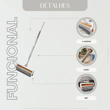 4-In-1 Magic Broom, Flexible Silicone, Mop, Hair Remover, Beauty Tool, Home Organization, Minimalist Design, Smooth - A - 查看 5