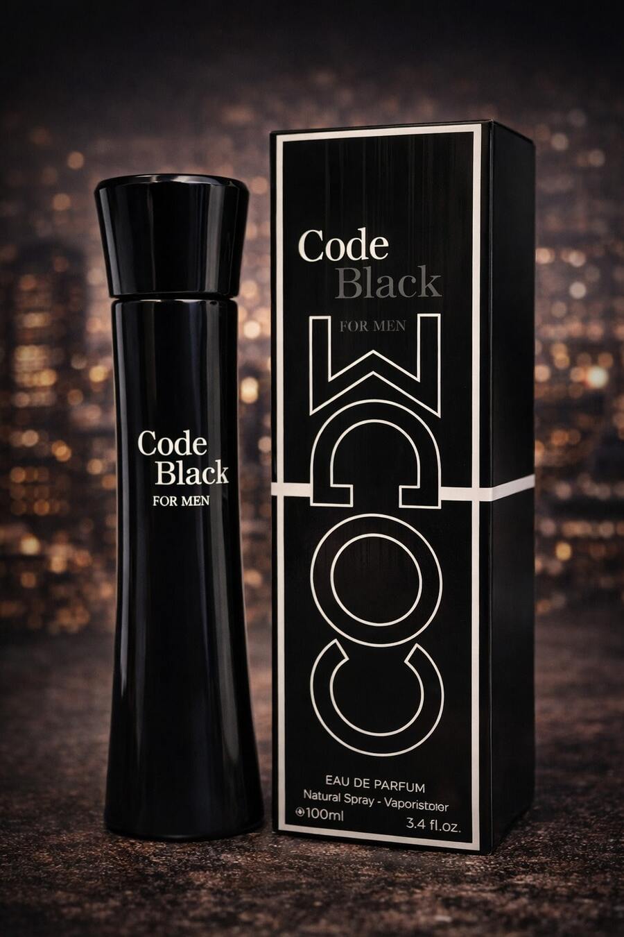 Real Time Perfume Code Black for Men de Fragrance Couture - Eau de Parfum 100 ml (3.4 fl. oz.) | Fragancia Masculina de Diseñador | Aroma Elegante y Sofisticado | Vaporizador de Larga Duración. - 100 ml - Ver 1