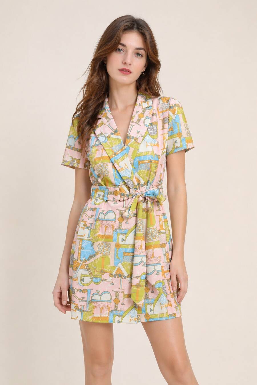 Women Short Dresses - Pink - View 1