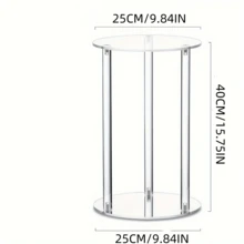 Transparent Acrylic Beverage Table, Storage Rack Display Shelf Suitable For Small Spaces, Mini Martini Drink Side Table, Applicable For Living Room & Bedroom - Transparent - View 18