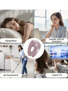 女用臉部塑形睡眠面罩，臉部繃帶面罩，幫助雕塑完美臉部輪廓，可重複使用，可手洗，適合日常佩戴，尼龍材質 - 綠色 - 查看 4