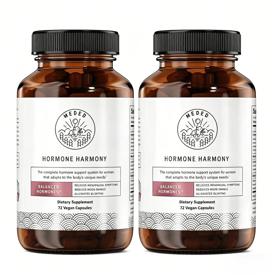 Hormone Harmony Supplement For Women - Natural Hormonal Balance Support |   Menopause & Perimenopause Wellness L Helps With Hot Flashes & Mood 72 Capsules - 2PCS - 查看 1