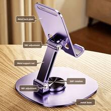 1 Giá đỡ điện thoại để bàn bằng kim loại nguyên khối, giá đỡ máy tính bảng đa chức năng bằng kim loại với thiết kế xoay được, giá đỡ đa năng chắc chắn giúp đặt thiết bị ổn định và sử dụng hàng ngày trong văn phòng. - Giá đỡ điện thoại - Xem 5