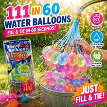 Summer Tropical Colored Water Bomb Balloons, Quick-Fill Self-Sealing Thick Latex Water Balls For Pool Beach Birthday Party Games - 免洗水球 - 查看 7