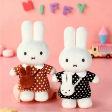 Miffy Rabbit Official Polka Dot Dress Plush Doll, Comfort Doll, Gift For Women, Children Birthday Gift, Holiday Present - Multicolor - View 2