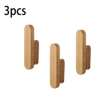 1/3pcs Crochets en bois minimalistes faits main – Solution de rangement polyvalente, accrochez facilement les manteaux, les sacs, les chapeaux et les serviettes | Convient pour la décoration intérieure japonaise Wabi-Sabi, nordique et rustique moderne, créant une atmosphère chaleureuse et apaisante à la maison - Multicolore - Voir 8
