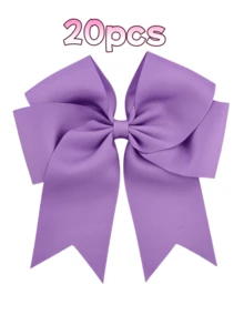 1/2/20pcs 6-Inch Large Grosgrain Ribbon Tails, Double-Layer Streamer Bow Hair Clips, Suitable For Daily Or Party Use - Multicolor - View 49