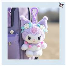 SANRIO Official Authorized Kuromi And My Melody Plush Keychain Collection - Cute Cartoon Bag Charm And Soft Plush Pendant Suitable For Backpacks, Handbags, Tote Bags, Shoulder Bags, Travel Bags, Luggage And Car Rearview Mirrors - Adorable Collectible Accessory For Daily Outfit, Commuting, Travel Decor, Party Costume And Gift Exchange - Perfect Surprise For Birthday, Valentine's Day, Easter, Halloween, Thanksgiving, Christmas, New Year And Other Holiday Celebrations - 彩色 - 查看 9