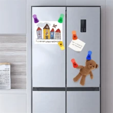 6pcs/12pcs Magnetic Sealing Clips, Moisture-Proof Fridge Magnet Food Storage Sealing Clips, Kitchen Snack Sealing Clips - Multicolor - View 2