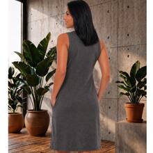 Women Dresses - Dark Grey - View 3
