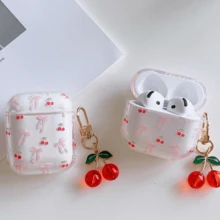Ốp tai nghe Cherry 3 trong suốt kiểu dáng Niche, vỏ bảo vệ dễ thương tương thích với Apple Pro 2/3, Bluetooth không dây thế hệ thứ 4. - Nhiều màu - Xem 4
