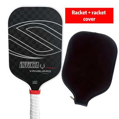 12K Pickleball Paddle With A 16mm Polymer Honeycomb Core, Designed For Enhanced Spin And Power; Black With White Accents, Includ