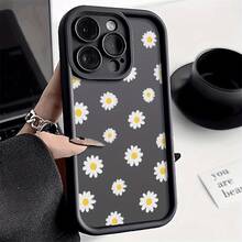 Daisy Pattern Case, Compatible With [Models Name] And [Model Name]. Shockproof And Pressure-Resistant Wrap-Around Design, Minimalist Solid Color Style That Matches Everything. - Cold Coffee - View 4