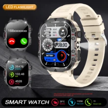 AQMWWG Jam Tangan Pintar Unisex, Versi Terbaru dengan Fungsi Senter, Panggilan Nirkabel, Pelacakan Olahraga, Berbagai Mode Olahraga, Kamera, Musik, Alarm, Notifikasi Pesan, Multifungsi, Kompatibel dengan Sistem Android dan iOS, Cocok Sebagai Hadiah Liburan - View 9