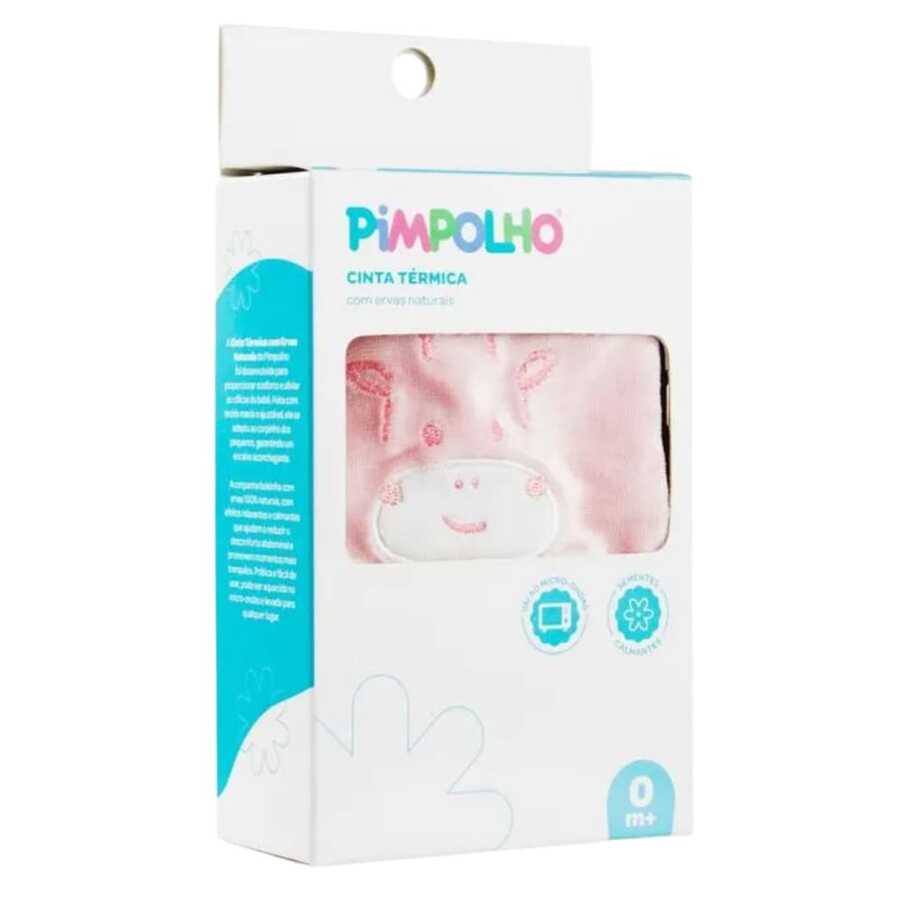 Cinta Térmica para Bebê Pimpolho com Ervas Naturais Ajustável Anticólicas 0m+ - Rosa Bebê - Visão 1