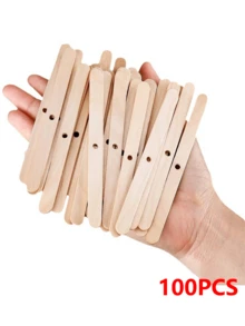 5/25/50/100/250pcs Wood Wick Holders, Wooden Stick Wick Holders, Size: 4.49 Inches * 0.39 Inches - Brown - View 11