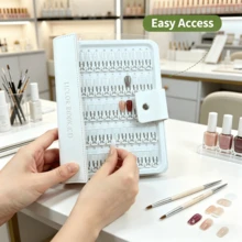 150 Pcs Nail Polish Color Card Sample Book With ABS PU Leather Cover, DIY Nail Salon Home Travel Universal [Diversified Design Options] This Comprehensive System Simplifies Design Comparison And Visualization, Allowing Nail Artists And Enthusiasts To Experiment With Different Styles. The Intuitive Layout Promotes Creativity While Maintaining Good Organization. - Clear - View 7