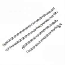 30 chiếc dây nối dài bằng thép không gỉ, kích thước 3x2mm, dài 50/70mm, dùng để nối vòng cổ, vòng tay và tự làm trang sức. - Chuỗi đuôi - Xem 3