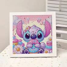 Panini Stitch Series Diamond Painting Kit With Frame, 4 Styles Cartoon Lilo & Stitch 5D Full Diamond DIY Handmade Art, Home Decor Gift Suitable For Stitch Fans - Sets - View 9