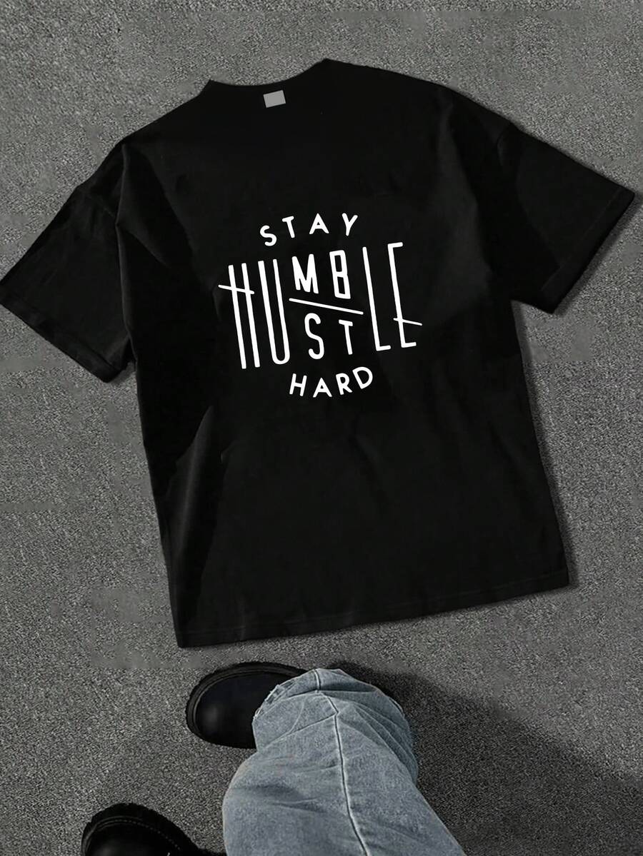Men's Letter Print T-Shirt And Drawstring Waist Shorts Set Mens Matching Set, Mens Two Piece Set, Streetwear, Casual Outfits, Loungewear, Summer Fits, Mens Tracksuit, Graphic Tee Set, Vacation Outfit, Athleisure,Vintage T Shirts,Polo,Graphic T Shirts,Graphic Tees,Traje De Hombre Elegante,Jerseys,Funny T Shirt,Funny Shirts,Sudaderas Para Hombre,Shorts De Hombre,Mens Clothes,Shorts,Men 2 Piece Set,Summer Clothes,Easter Outfits,Mens Clothes,Two Piece Set Women,Summer Outfits - Black top - 查看 1