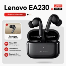 Lenovo -5.4 Bluetooth Earphones: In-Ear Noise Cancellation, Low Latency, HD Calls, Stereo Sound, Compatible With Multiple Devices. - View 6