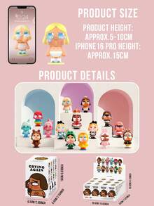 Cry Again Series Blind Box Collectibles, Includes 12 Regular Designs + 3 Hidden Designs, ABS Hard Material Non-Flocked, Cute Blind Box, Toy Blind Box, Exquisite Home Decor Ornament, Birthday And Christmas Gift - Multicolor - View 5