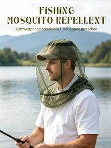Una red mosquitera extra grande y excepcionalmente larga hecha de materiales de alta calidad, con una malla ultra fina para mantener alejados a los insectos, que incluye una máscara facial protectora. Esta suave red mosquitera está diseñada para proteger contra mosquitos pequeños. - A - Ver 1