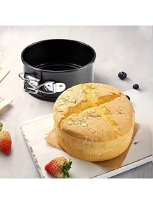 Carbon Steel Baking Pan With Brush, Spring Leak-Proof Baking Mold With Detachable Base, Non-Stick Cheesecake Baking Pan, Suitable For Baking, Pastries, Bread, Cakes And Other Foods - Multicolor - View 7