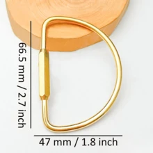 1pc Brass Screw Lock Keychain, Minimalist Style Brass Keychain Clip, Unisex Keychain Accessory For Car, Backpack, Gothic Y2K Style - Multiple Styles - View 12