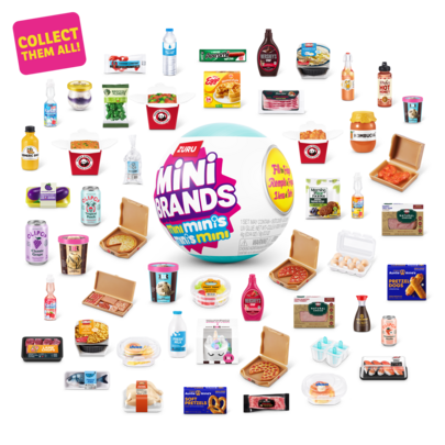  Bộ đồ chơi ZURU Mini Brands Fill The Fridge – Mô hình thực phẩm và đồ gia dụng thu nhỏ để sưu tầm, lắp ráp bằng keo UV, dành cho trẻ từ 3 tuổi trở lên.