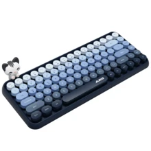 ATTACK SHARK 308i Wireless Bluetooth Keyboard, Retro Typewriter Design With Gradient Colorful Round Keycaps And Cute Magnetic Cat Doll, 84 Keys, Multi Device Keyboard For IPad/Laptop/PC/Win/Mac - View 10