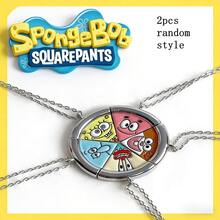 SpongeBob SquarePants 2件套创意星星组合项链，一对有趣的卡通好朋友配饰，适合节日派对氛围装饰，完美的派对装饰品，家居装饰（款式随机） - 彩色 - 查看 12