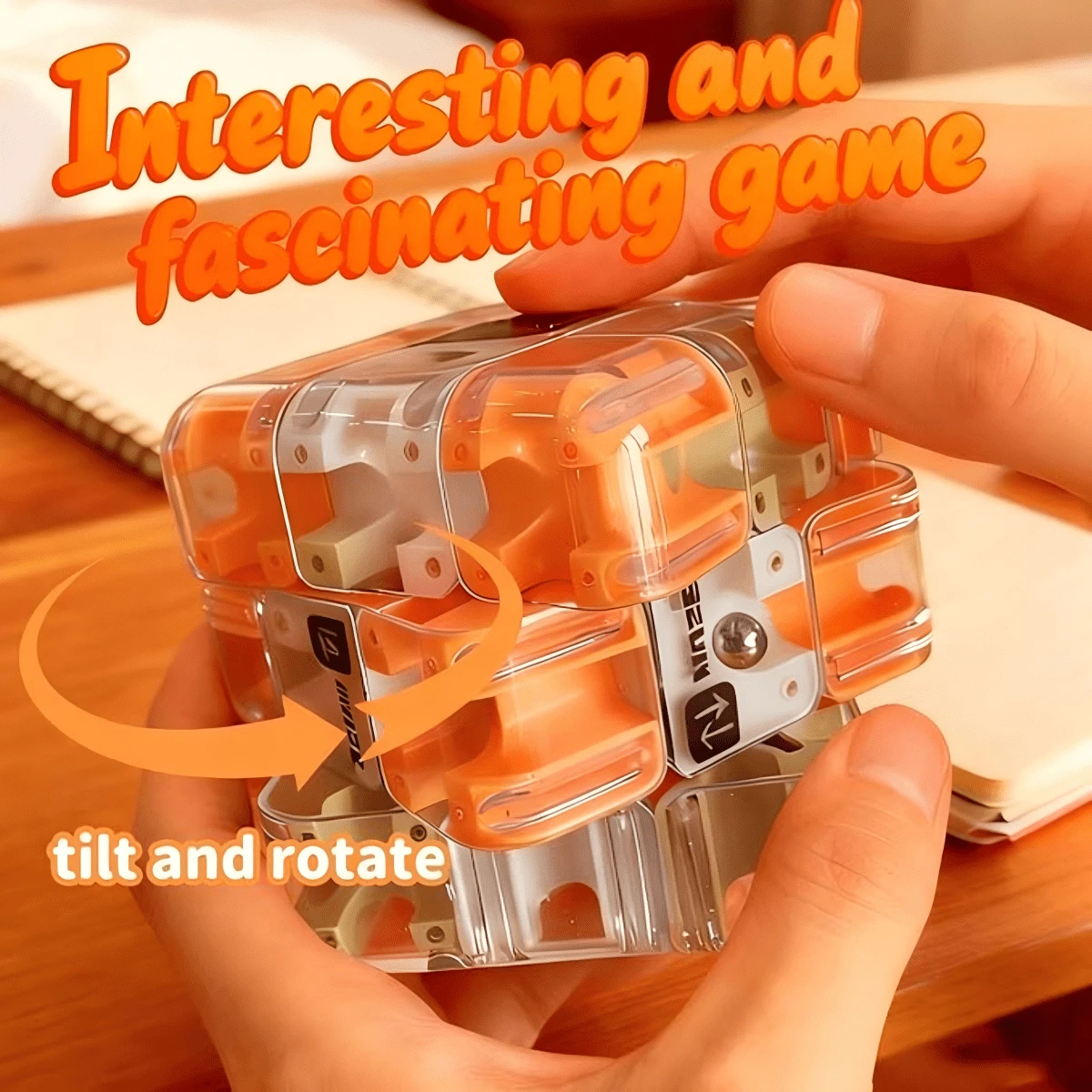 Maze Cube Puzzle Toy With Movable Rotating Balls, Cognitive Skill And Educational Learning Toy, Family Desktop Game, Durable Cube Puzzle, Spatial Awareness And Brain Training Game, Parent-Child Interactive Toy, Suitable For Developing Logic Thinking And Spatial Awareness For Ages 3-12