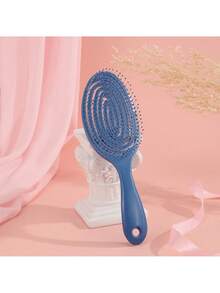 1 chiếc lược rỗng cho nữ, màu đen, dùng để đốt nhang muỗi, lược massage da đầu, lược chải tóc khô và ướt. - Màu xanh hải quân - Xem 9