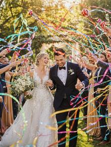 Bright Color Hand-Held Confetti Launcher - Battery-Free Party Decoration, Easy To Clean And Reusable Ribbons, Create Festive Atmosphere For Birthday, Wedding, Christmas, Graduation, Halloween And Other Holidays - Hand-thrown Ribbon - View 3
