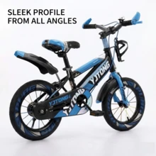 20-Inch High Carbon Steel Bicycle / With Water Bottle Holder Pedals / Random Colors (Priority Blue) Suitable For Daily Commuting, Outdoor Riding, Leisure Travel - Multicolor - View 3