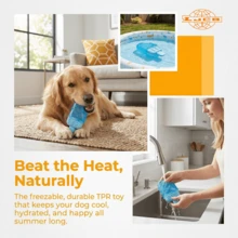 2pcs Summer Cooling Chewable Pet Toys With Water Replenishment And Squeaker - Blue - View 4