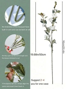 2/3 Bunches 90cm Bendable Fade-Resistant Artificial Rose Bouquet, Suitable For Wedding, Valentine's Day, Birthday, Anniversary, Mother's Day, Gift, Home, Desk, Bedroom, Bathroom, Living Room, Office, Cafe, Planter, Vase, All-Season Decor, Centerpiece, Wall Decor - White - View 15