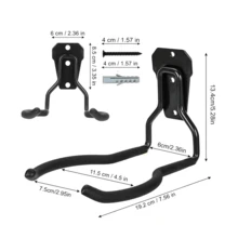 Black Garden Power Tool Holder, Garage Wall Hooks, Trimmer Holder, String Trimmer Holder, Eater Holder, Garage Tool Organizer And Storage Utility Hooks - Black - View 3