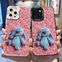 Officially Licensed Disney Lilo & Stitch Phone Case, This Protective Phone Case Features A Sweet Print Of Stitch Covered In Pink Lipstick Kisses, Set Against A Dense Pink Floral Background, Made With Flexible, Durable TPU Material To Protect Against Everyday Scratches, Bumps, And Minor Impacts, With A Raised Camera Frame Printed With "GOOD LUCK" Text For Extra Lens Protection, Slim And Lightweight Construction That Adds Minimal Bulk And Fits Easily In Pockets And Bags, Compatible With IPhone 17, 16, 15, 14, 13, 12, 11 Pro Series And Galaxy S22, S23, S24, S25 Models, Making It A Charming Choice For Stitch Fans And Disney Lovers, Ideal For Birthdays, Holidays, Or Any Special Occasion To Surprise Family And Friends. - màu đen - Xem 3