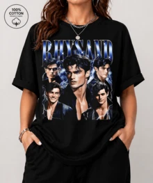 Rhysand ACOTAR T-Shirt, 100% Cotton, Unisex, Retro Style, For Fans Of The Court Of Roses - Black - View 6
