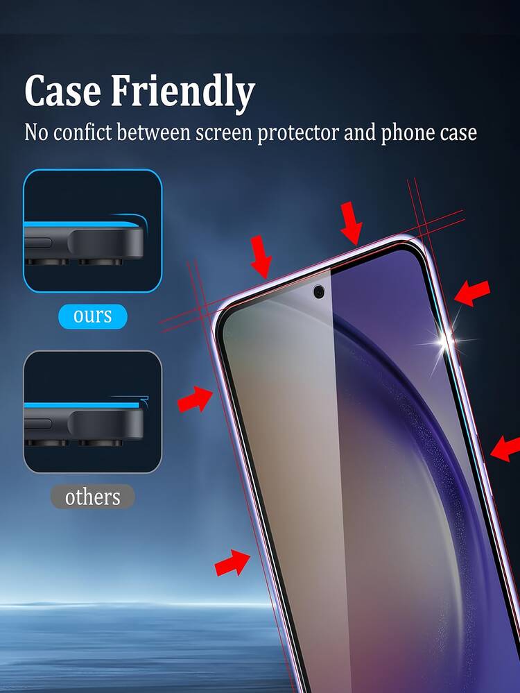 Bộ 3 miếng dán màn hình điện thoại Android chống sốc, chống nhìn trộm, kính cường lực, bảo vệ riêng tư khi sử dụng ở văn phòng/tàu điện ngầm. Tương thích với Samsung Galaxy S26 S25 A57 A37 Series/Tương thích với 14T 15T 13T Pro A5 A4 A3 Note 13 14 4G 5G. Độ cứng 9H, chống nổ và chống trầy xước. Chống nhìn trộm, màng bảo vệ không bọt khí, tự động bám dính. Tương thích với ốp lưng điện thoại. Không hỗ trợ nhận diện vân tay. [Phiên bản quốc tế, không phải phiên bản nội địa]. Quà tặng Ngày của Mẹ. - 3 CÁI - Xem 9