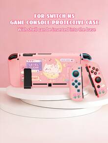 1個 Y2K風格卡通像素貓插圖保護殼，適用於Nintendo Switch 2 (2025)遊戲主機，相容於Switch NS/Switch OLED/Switch Lite，TPU軟殼，通用保護套，Switch控制器保護套，Switch遊戲配件，相容於遊戲手把收納袋，防摔、防滑、防刮、時尚，送給家人和朋友的最佳禮物 - 查看 4
