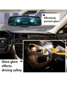 2pcs/Set Car Rearview Mirror Anti-Glare Film - Scratch-Resistant Protective Film And Styling Accessory. Features: Anti-Glare, High Clarity, Wear-Resistant And Durable, Easy Installation. Suitable For Most Car Models. - A - View 7
