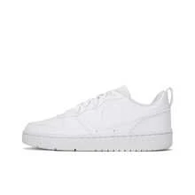 NikeCourt Borough Leather Comfortable, Versatile, Lightweight GS Low-Top Sneakers, White, Unisex - White - View 11