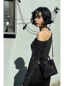 Michael Kors Mercer Solid Color Women's Handbag 35S1GM9T0L BLACK - 黑色35S1GM9T0L BLACK - 查看 2