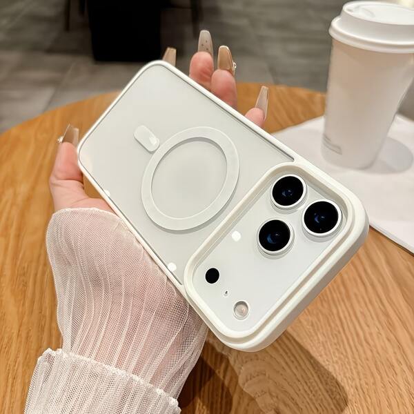 Premium White Magnetic Phone Case, Compatible With IPhone 17/17 Pro/17 Pro Max/16 Pro Max/16/15/14/13/12/11/Pro Max/Pro/Plus And Galaxy S22/S23/S24/S25/Plus/FE/Ultra. Fashionable Summer Y2K Style Transparent Ultra-Thin Design, Showcasing Unique Style.