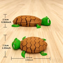 Tượng rùa gấp 3D in 3D, đồ trang trí nhà cửa, đồ chơi giáo dục cho trẻ em, món quà hoàn hảo. - Rùa giảm áp - Xem 4